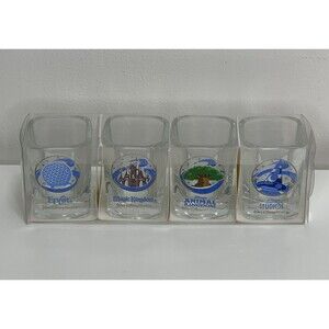 Lot x4 Walt Disney World Epcot Magic Animal Kingdom Hollywood Shot Glass